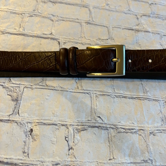 GENUINE LEATHER CORDOVAN CROC PRINT MENS BELT SIZE 38 - Picture 6 of 7